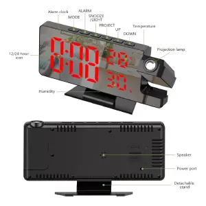 Reloj proyector led despertador