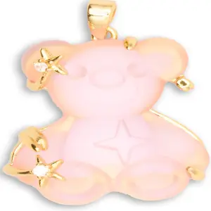 COLLAR + DIJE OSO PALO DE ROSA