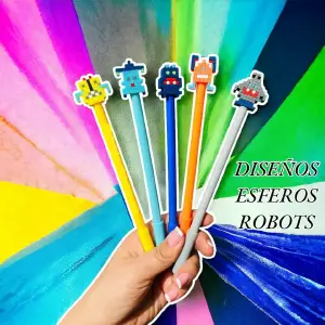 Lapiceros negros de personajes
