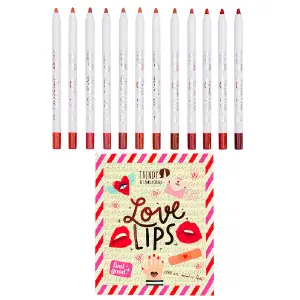 Kit X 12 Delineadores De Labios Love Lip