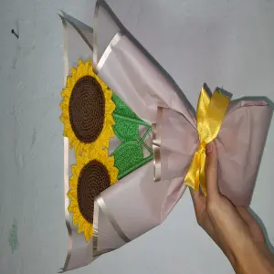 RAMO DOS GIRASOLES CROCHET