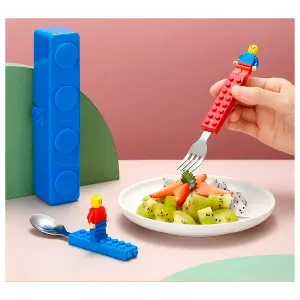 Kit X2 Cubiertos Bloques Lego Niños