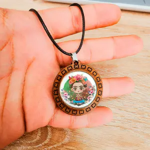Collar Frida Kahlo Muñeca Flores Unisex