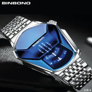 RELOJ BINBOND PLATA HORA GIRATORIA METAL