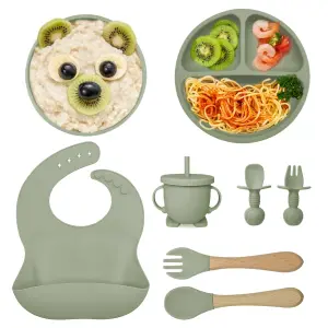 Vajilla Silicona Infantil 8 Piezas