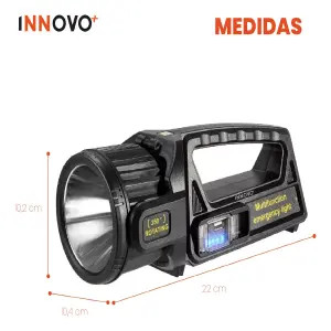 Linterna Multifuncional 10-1 Panel Solar