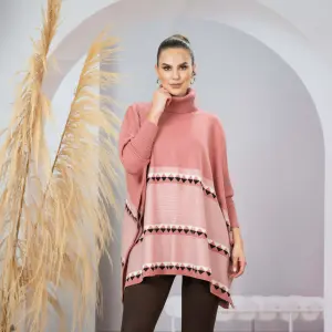 RUANA TEJIDA EN HILO DAMA 5304