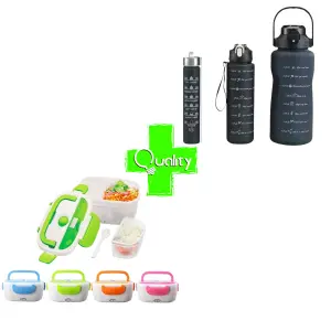 Combo Imperdible: Lonchera Eléctrica + Set de 3 Termos - Combo:Lonchera Electrica+Set x3 Termos