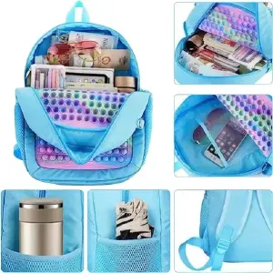 MALETA ESCOLAR POP IT AZUL