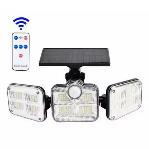 Luz Solar Exterior 122 LED 3 Focos