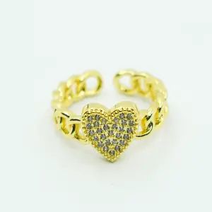 ANILLO DORADO CADENAS DEL AMOR
