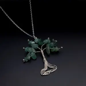 Collar Cuarzo Arbol Jade Cuarzo