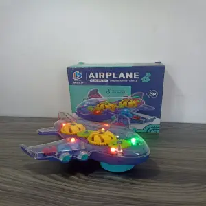 JUGUETE AVIÓN TRANSPARENTE CON ENGRANES