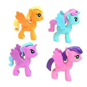 Unicornio Pony Coleccion Juguete X 4 Uni