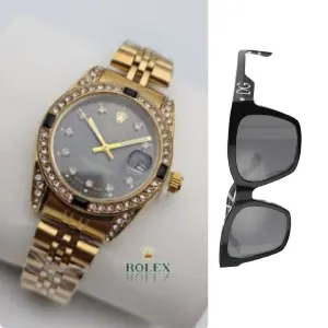 ROLEX DAMA DORADO+GAFAS DOLCE