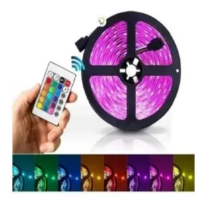 Cinta Led Multicolor Rgb Luz 5mts + Con