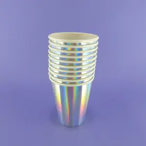 Vasos para fiesta tornasol x 10 unidade