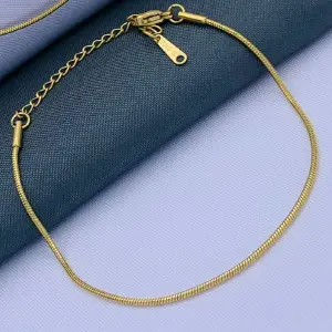 Pulsera Rodio Dorada Plana