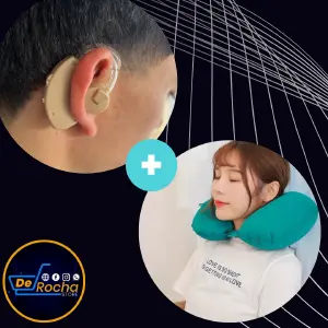 Combo almohada viajera+Audifonos sordera