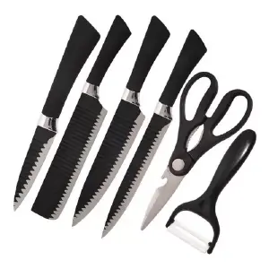 SET DE CUCHILLOS X6 PIEZAS EN ACERO