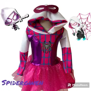 DisfrazNiñaSpidergwenFucsia