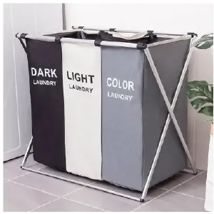 Organizador de ropa sucia, con 3 compart