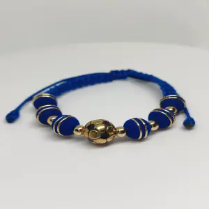 Manilla Oro Laminado Futbol Azul