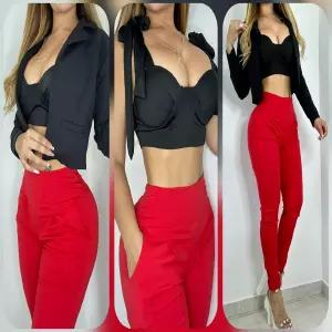 TRIO CALIFORNIA NEGRO-ROJO