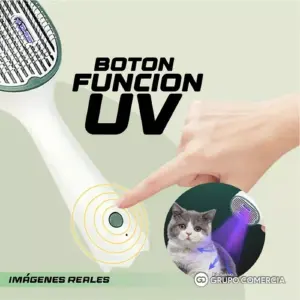 Cepillo Quita Pelo Para Mascotas Con Luz