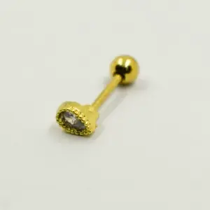 PIERCING DORADO GOTA DE CRISTAL