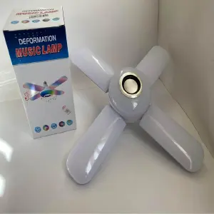 BOMBILLO LED RGB 4 ASPAS + PARLANTE