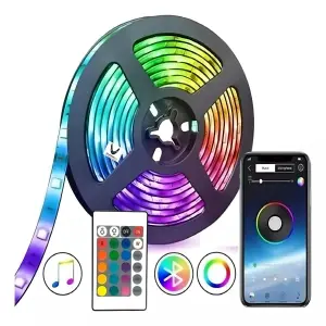 Cinta Led Rgb Bluetooth Luces Tv Hogar
