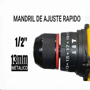 Taladro 1/2" DEWALT RECARGABLE 36vts