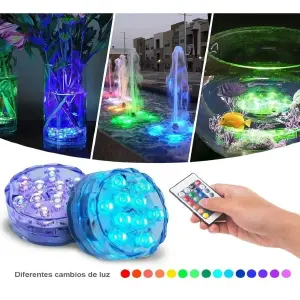 Luz Led Sumergible Rgb Con Control