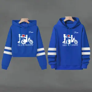 Buso Buzo, Hoodie MOTO FRASE AZUL REY