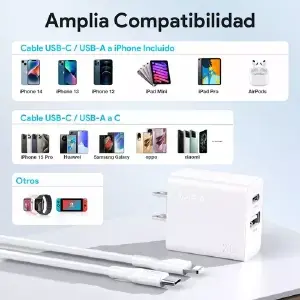 Cargador Turbo 20w Dual Carga Rápida