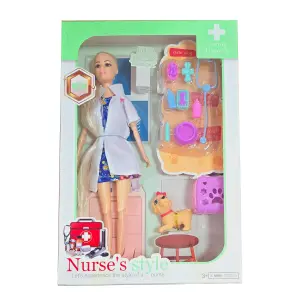 Muñeca Vestido Doctora Bata Accesorios