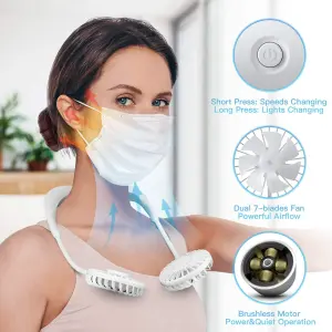 Ventilador de cuello recargable