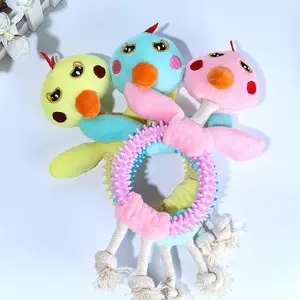 JUGUETE PELUCHE FLAMENCO CON ARO LIMPIA