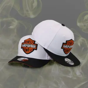 Gorra curva Harley Davidson blanca vise
