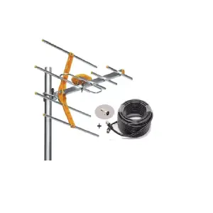 Antena Aerea Para Tdt Y Tv Uhf Vhf + 8 M