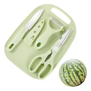 Set Tabla De Picar Cuchillo Pelador