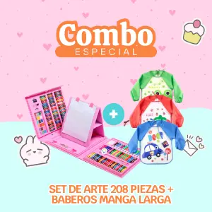 SET DE ARTE + BABERO MANGA LARGA