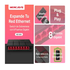 Switch 8 P Gigabit MS108G Mercusys