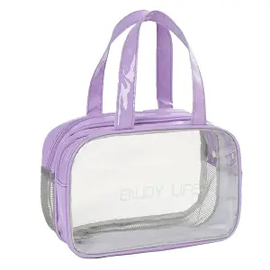 Bolso Transparente Mano Acharolado Mora