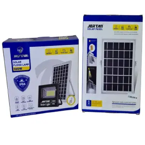 REFLECTOR CON PANEL SOLAR 100W JORTAN: Ilumina tu mundo de forma sostenible - REFLECTOR CON PANEL SOLAR 100W JORTAN