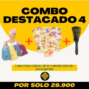 Combo 4: Toalla para el cabello + Set de