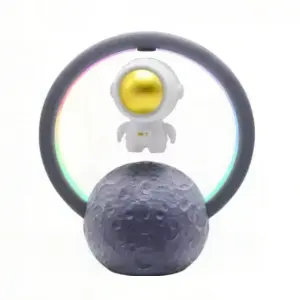 Lampara Astronauta Y Luna Con Luz Led Pa