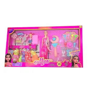 Muñeca Reina Vestido Elegante Accesorios