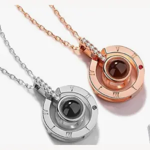 Collar te amo 100 idiomas color BRONCE
